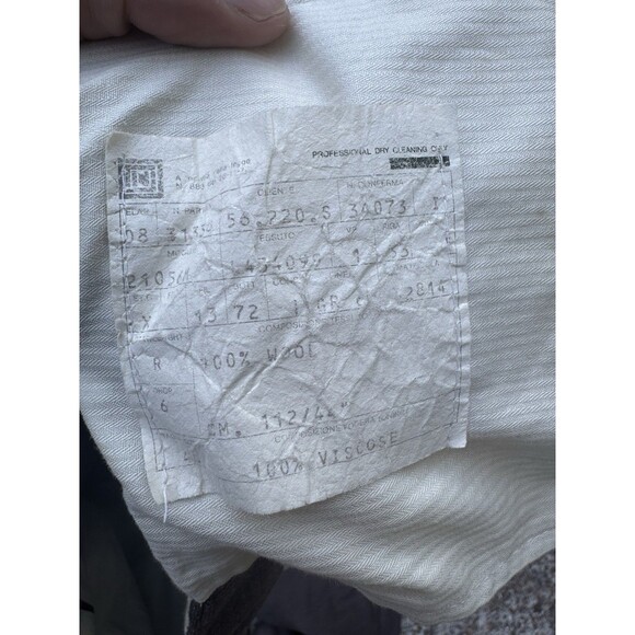 VTG 44 Ermenegildo Zegna Brown Wool Flannel Chalk Stripe Made In Italy 2 Piece - Picture 9 of 16